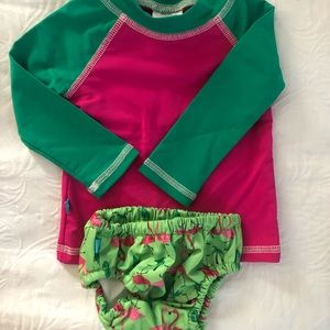 Honest & Company rash guard and fabric swim diaper
